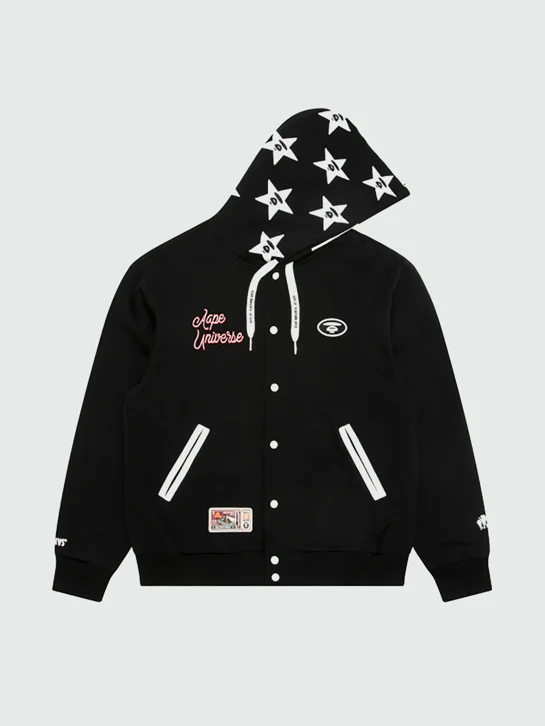 AAPE Áo Sweater Có Khóa Kéo Nam - AAPEUNVS moonface hooded jacket
