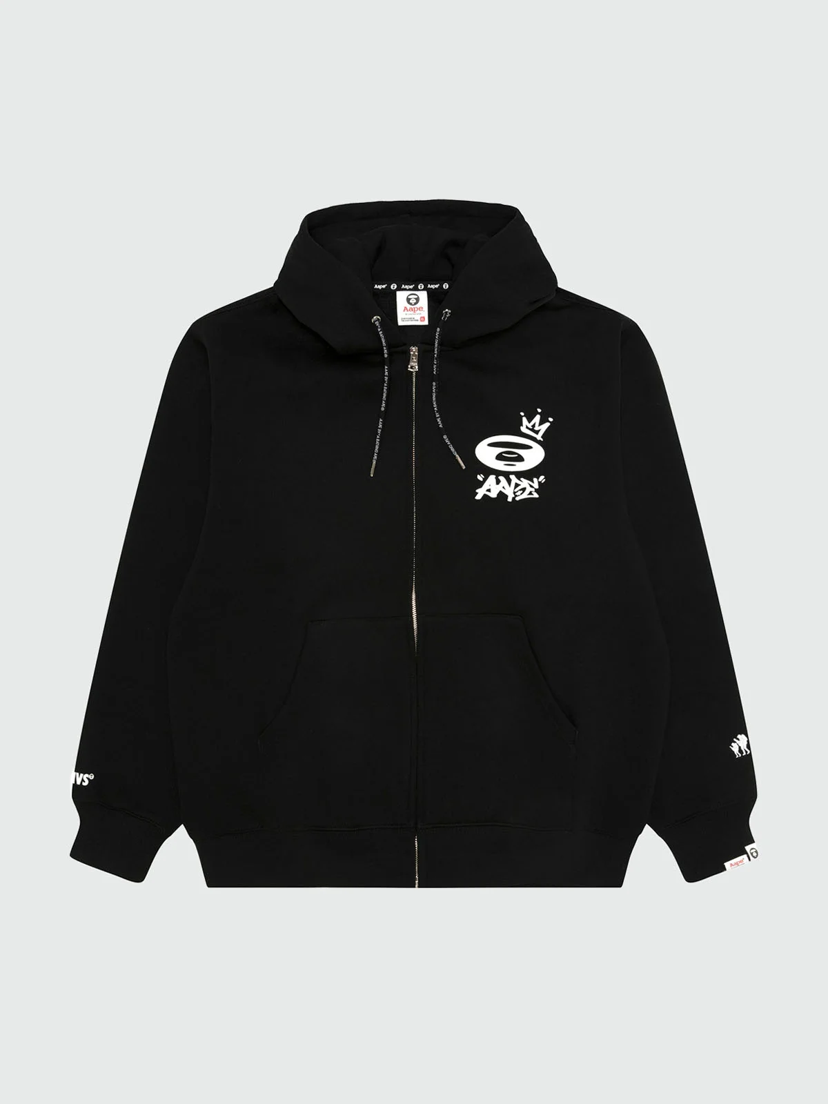 AAPE Áo Sweater Có Khóa Kéo Nam - AAPEUNVS moonface zip-up hoodie