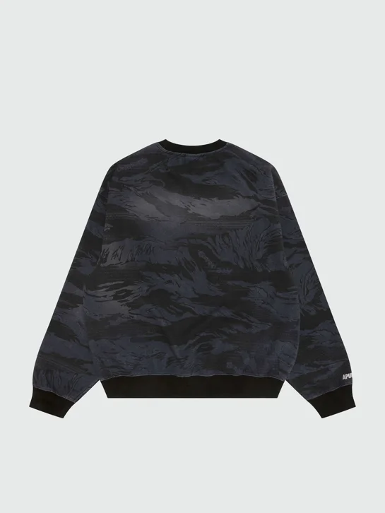 AAPE Áo Sweater Nam - Sticker print crew neck sweatshirt