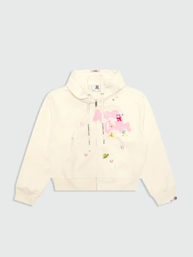 AAPE Áo Sweater Có Khóa Kéo Nữ - AAPEUNVS graphic zip-up hoodie