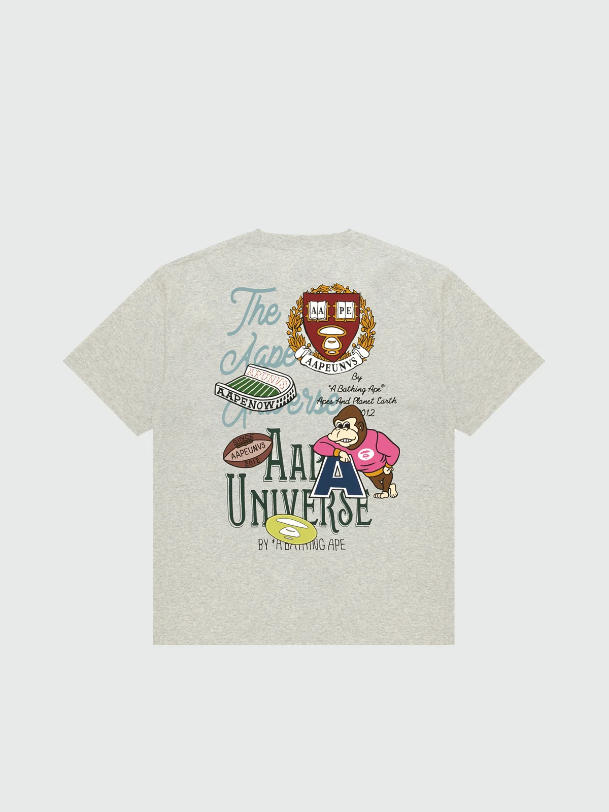 AAPE Áo Thun Ngắn Tay Nam - AAPEUNVS moonface graphic tee