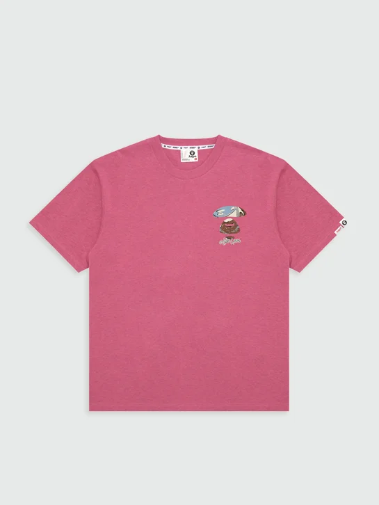 AAPE Áo Thun Ngắn Tay Nam - AAPEUNVS moonface graphic tee
