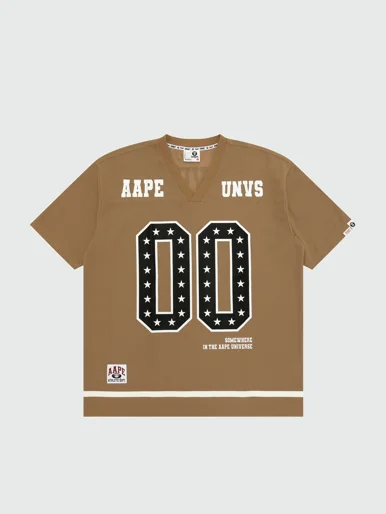 AAPE Áo Thun Ngắn Tay Nam - AAPEUNVS cotton football jersey