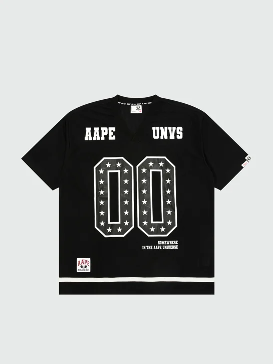 AAPE Áo Thun Ngắn Tay Nam - AAPEUNVS cotton football jersey