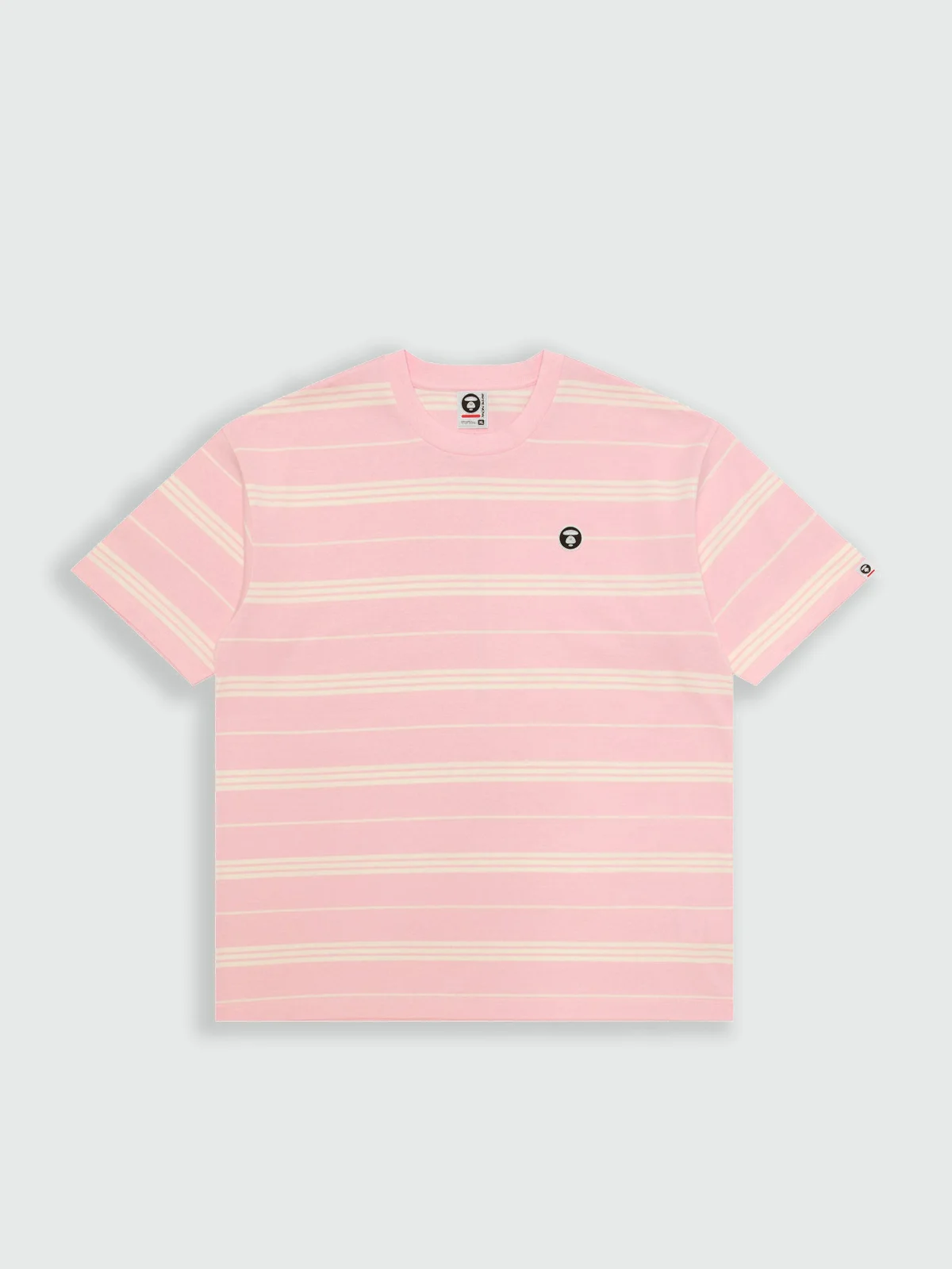 AAPE Áo Thun Ngắn Tay Nam - AAPENOW moonface striped tee