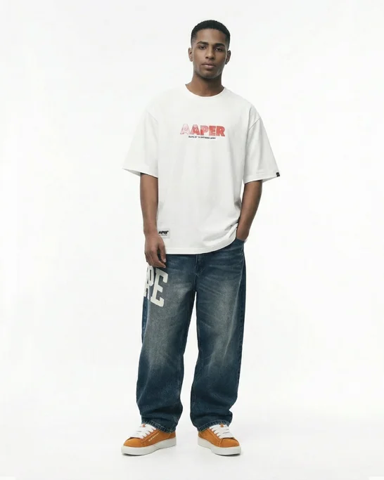 AAPE Áo Thun Ngắn Tay Nam - AAPER graphic tee
