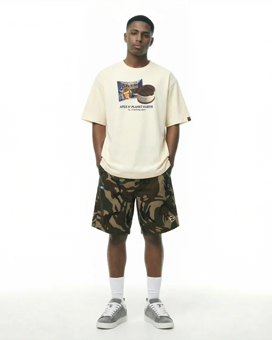AAPE Áo Thun Ngắn Tay Nam - AAPER graphic tee