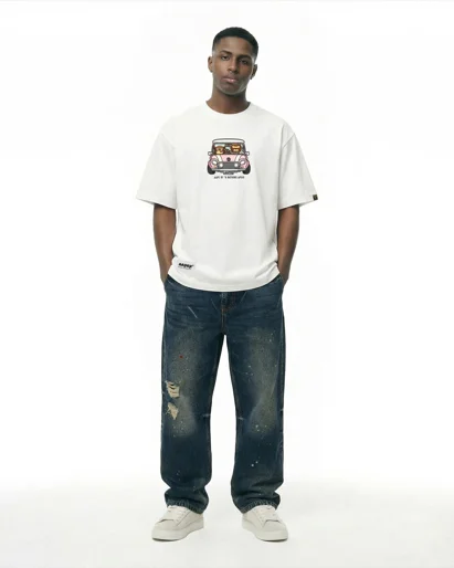 AAPE Áo Thun Ngắn Tay Nam - AAPER graphic tee