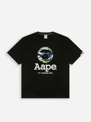 AAPE Áo Thun Ngắn Tay Nam - Camo logo tee