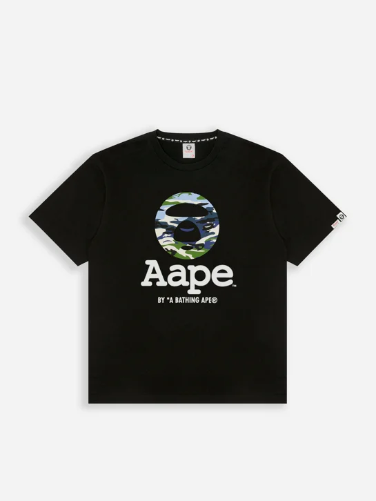 AAPE Áo Thun Ngắn Tay Nam - Camo logo tee