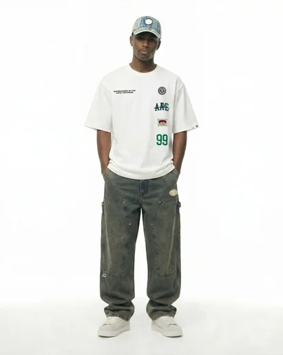 AAPE Áo Thun Ngắn Tay Nam - AAPEUNVS multi-logo tee