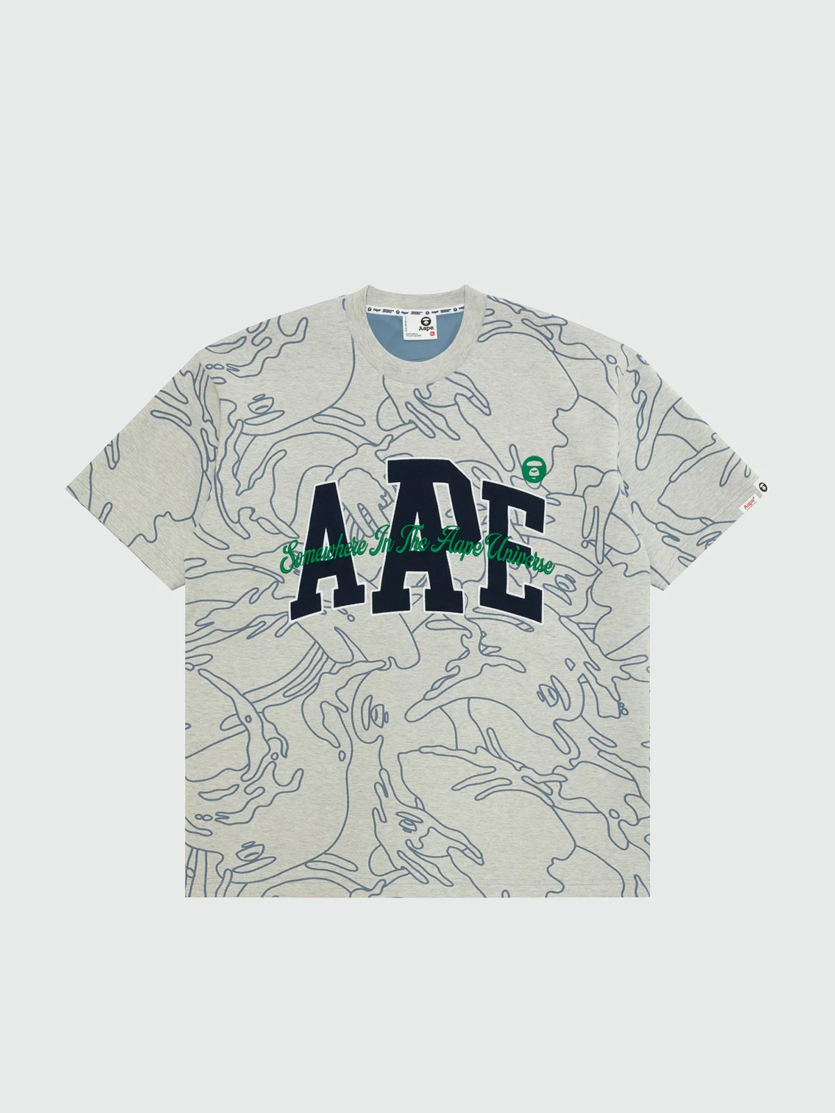 AAPE Áo Thun Ngắn Tay Nam - Camo logo tee