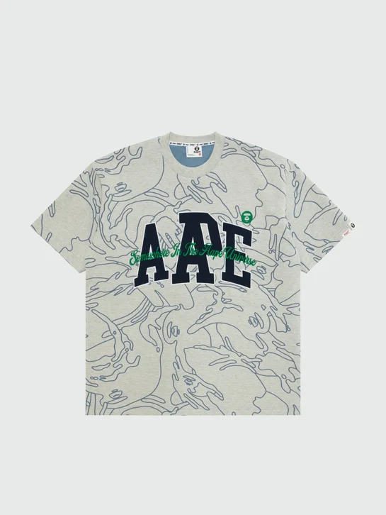 AAPE Áo Thun Ngắn Tay Nam - Camo logo tee