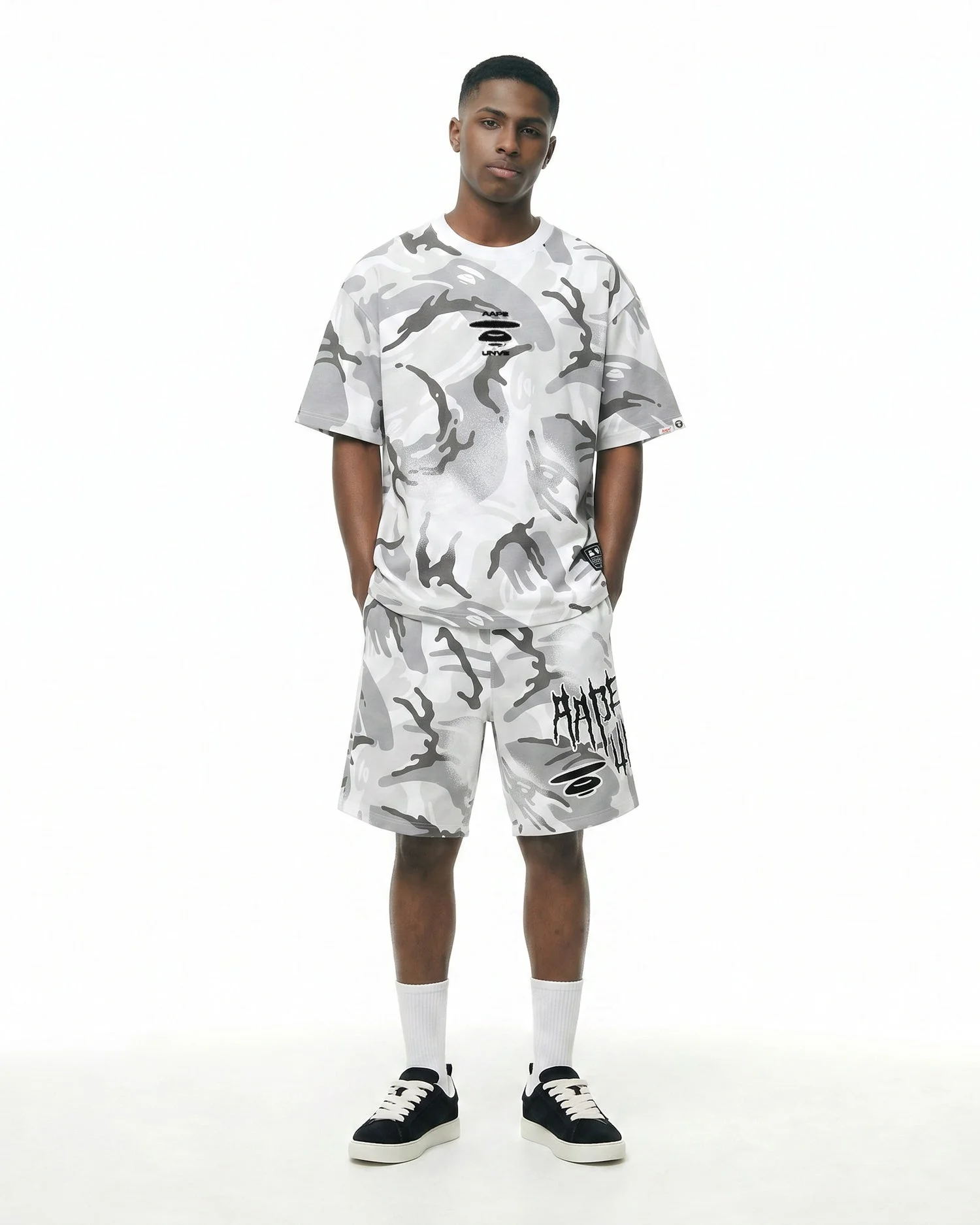 AAPE Áo Thun Ngắn Tay Nam - AAPEUNVS moonface tee