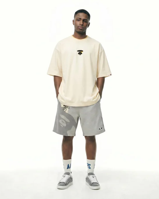AAPE Áo Thun Ngắn Tay Nam - AAPEUNVS moonface logo tee