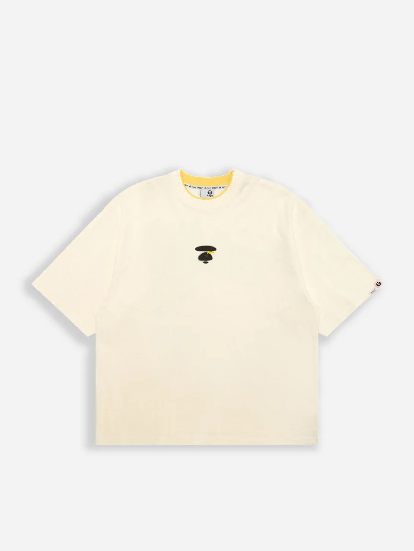 AAPE Áo Thun Ngắn Tay Nam - AAPEUNVS moonface logo tee