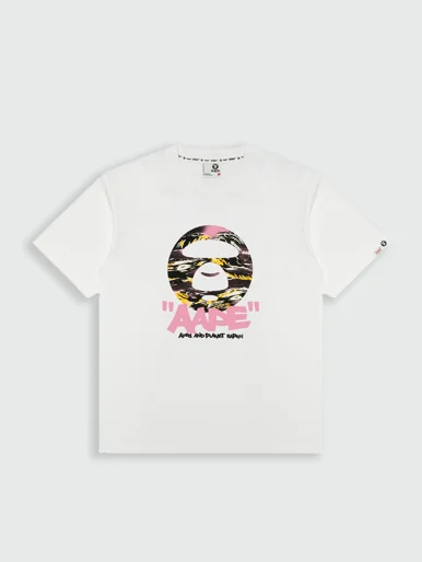 AAPE Áo Thun Ngắn Tay Nam - AAPEUNVS moonface graphic tee