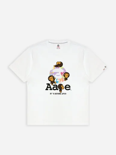 AAPE Áo Thun Ngắn Tay Nam - X Baby Milo Store tee