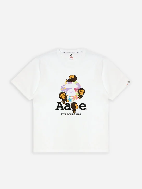 AAPE Áo Thun Ngắn Tay Nam - X Baby Milo Store tee