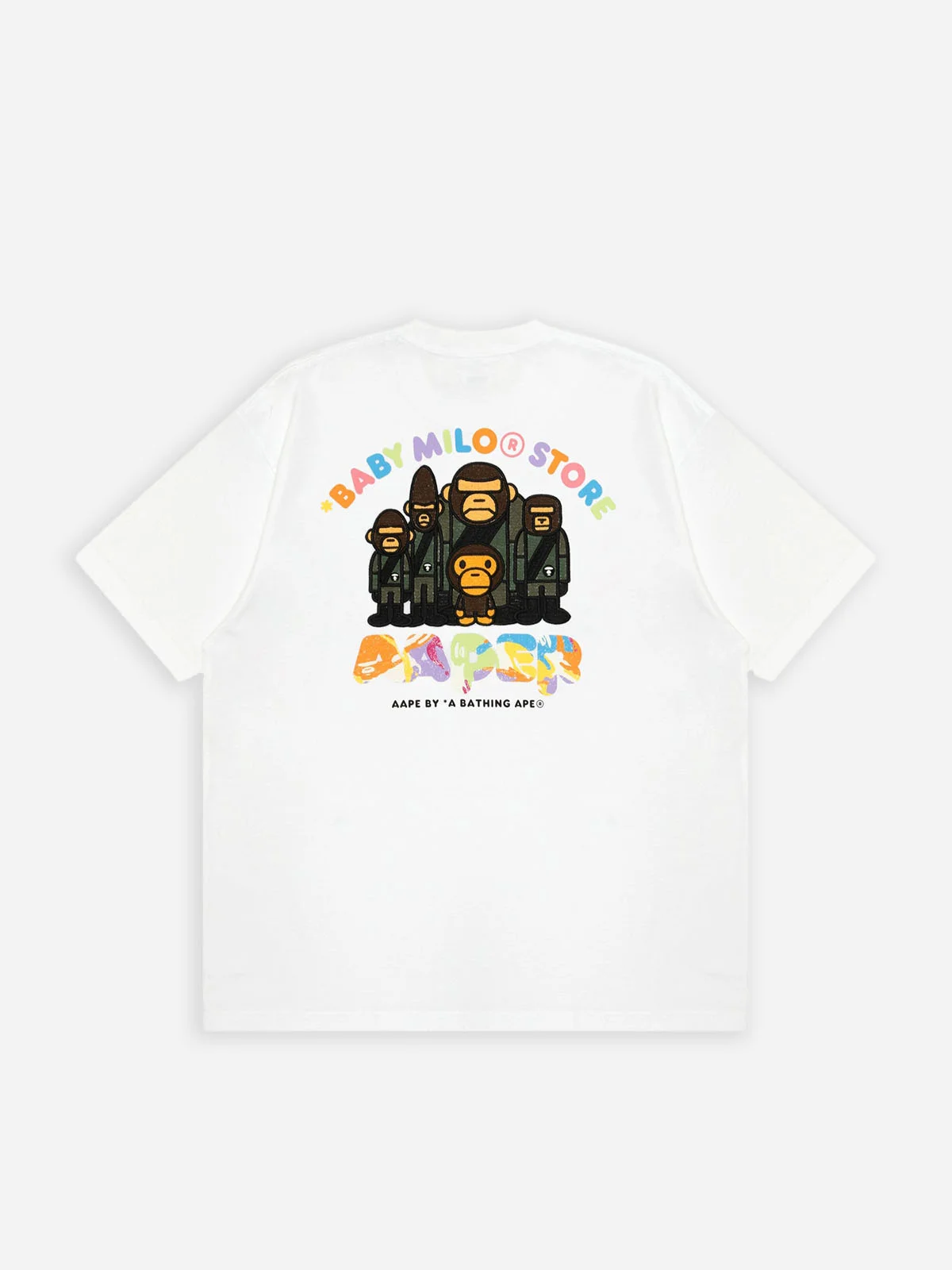 AAPE Áo Thun Ngắn Tay Nam  -  X Baby Milo Store tee