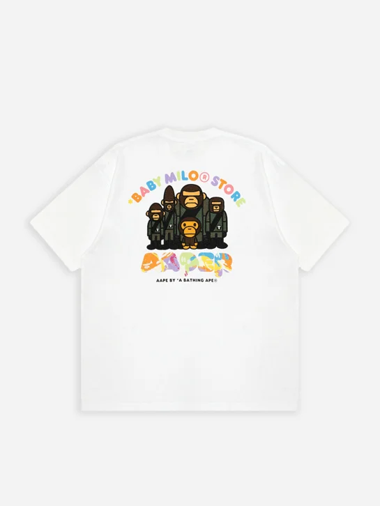 AAPE Áo Thun Ngắn Tay Nam - X Baby Milo Store tee