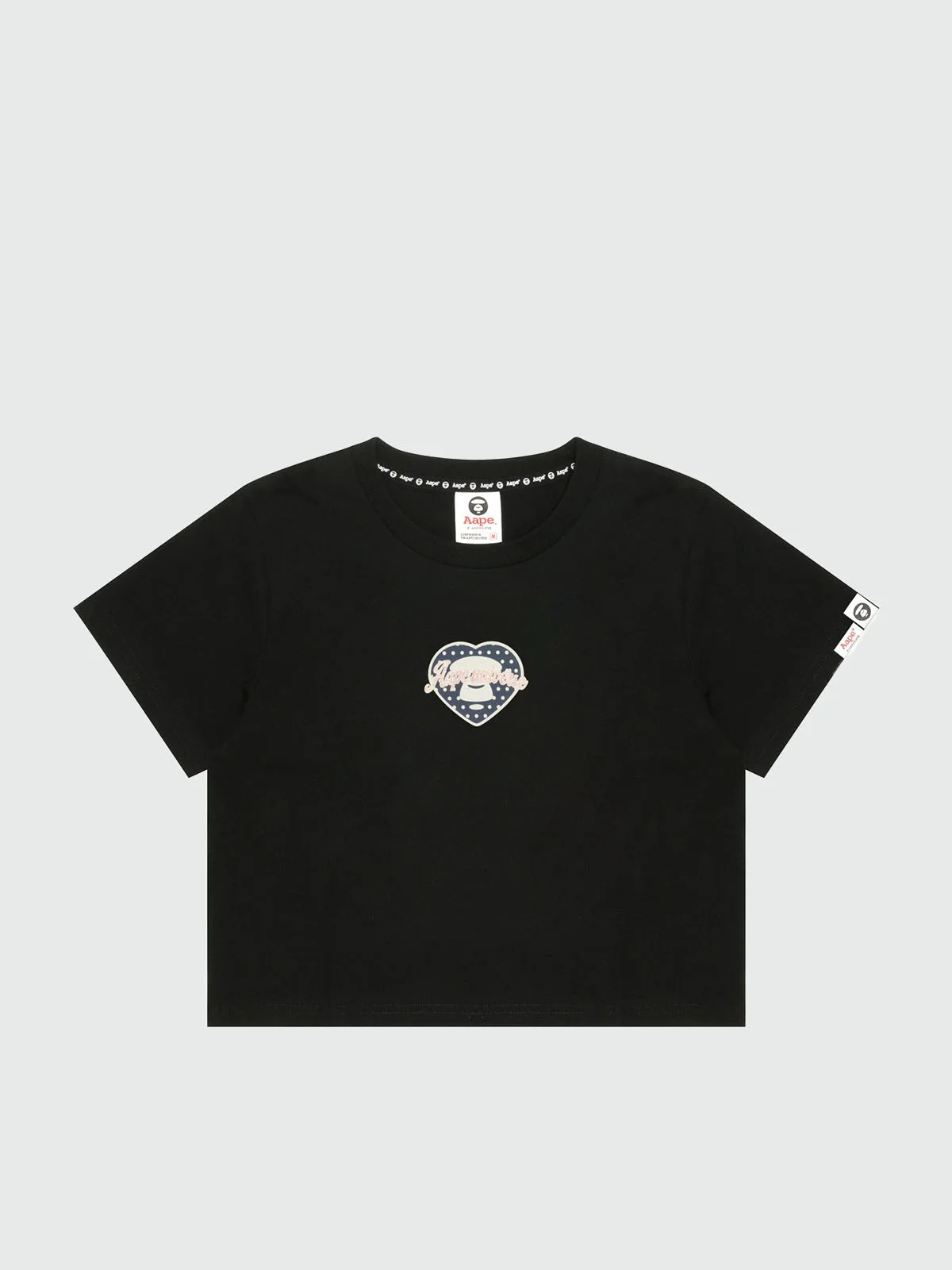 AAPE Áo Thun Ngắn Tay Nữ - AAPEUNVS moonface cropped tee