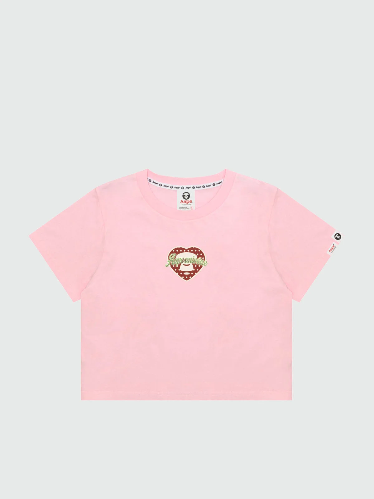 AAPE Áo Thun Ngắn Tay Nữ - AAPEUNVS moonface cropped tee