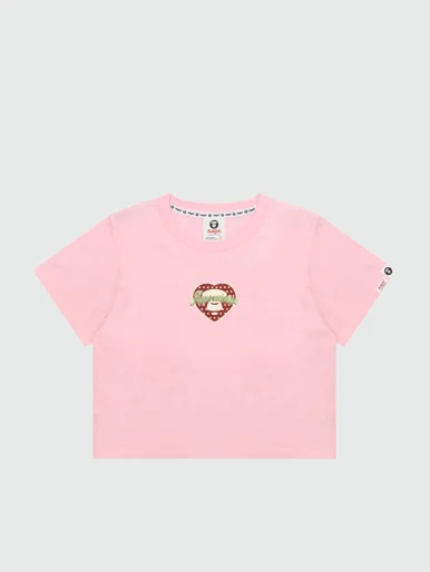 AAPE Áo Thun Ngắn Tay Nữ - AAPEUNVS moonface cropped tee
