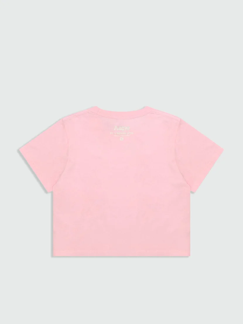 AAPE Áo Thun Ngắn Tay Nữ - AAPEUNVS moonface cropped tee