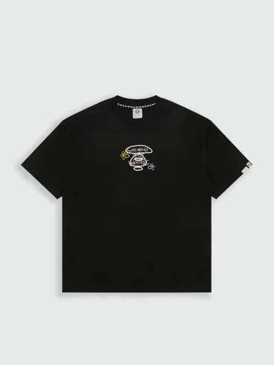 AAPE Áo Thun Ngắn Tay Nữ - AAPEUNVS graffiti print tee