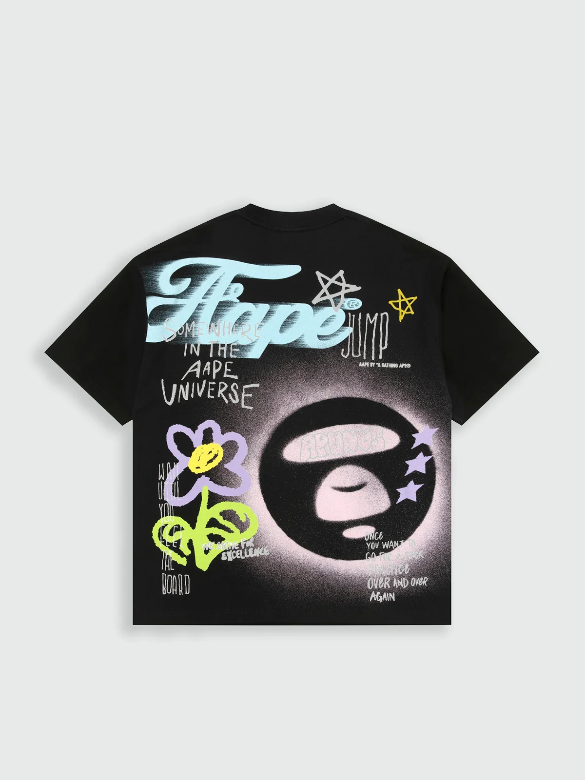 AAPE Áo Thun Ngắn Tay Nữ - AAPEUNVS graffiti print tee