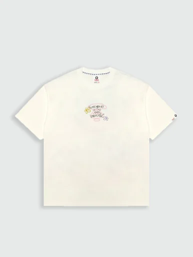 AAPE Áo Thun Ngắn Tay Nữ - AAPEUNVS graffiti print tee