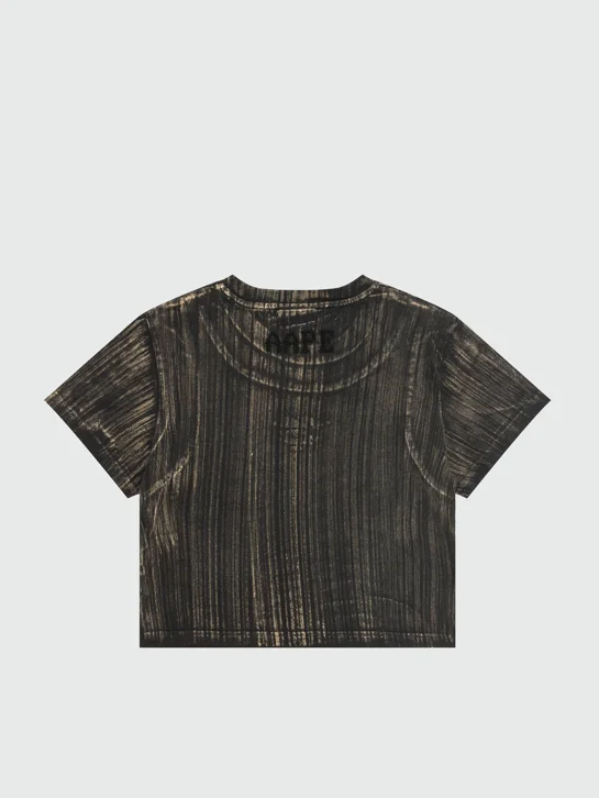 AAPE Áo Thun Ngắn Tay Nữ - Moonface cropped tee