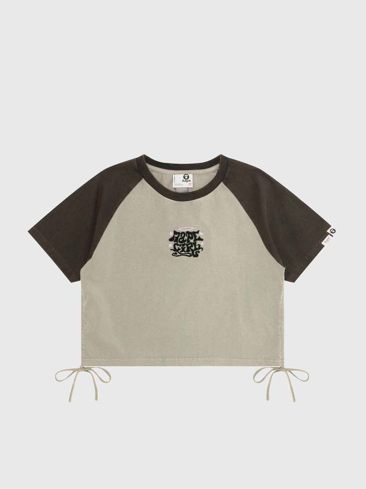 AAPE Áo Thun Ngắn Tay Nữ - AAPEUNVS cropped raglan tee