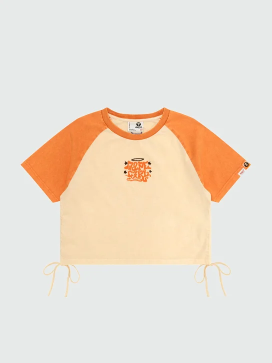AAPE Áo Thun Ngắn Tay Nữ - AAPEUNVS cropped raglan tee