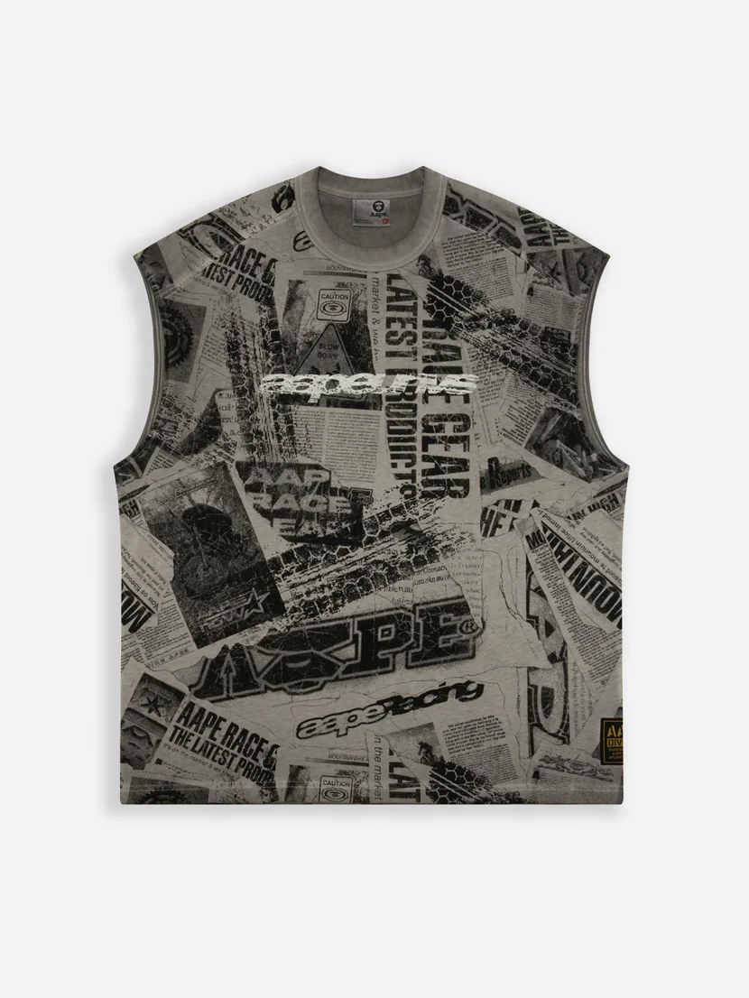AAPE Áo Tank Nam - AAPEUNVS printed tank top