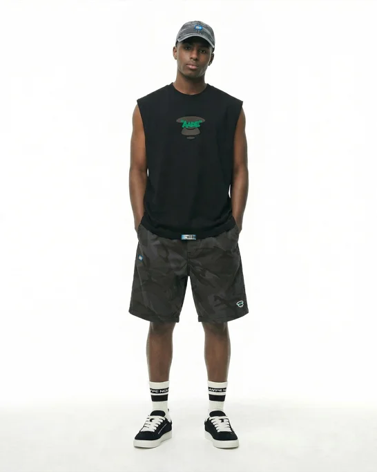 AAPE Áo Tank Nam - Moonface logo tank top