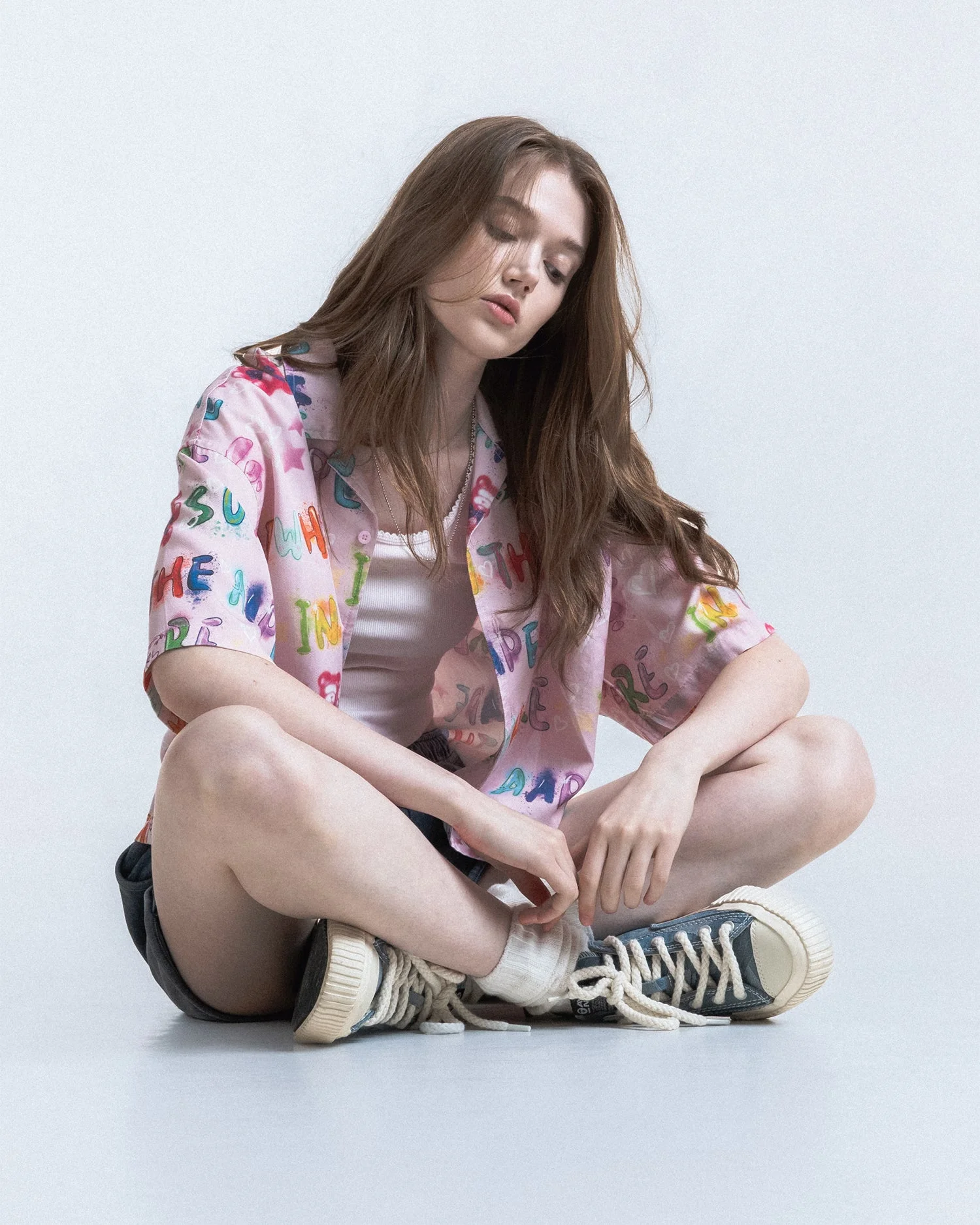 AAPE Áo Tank Nữ - AAPEUNVS moonface camo tank top
