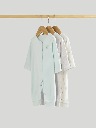 mothercare Bộ 3: áo liền quần bé gái