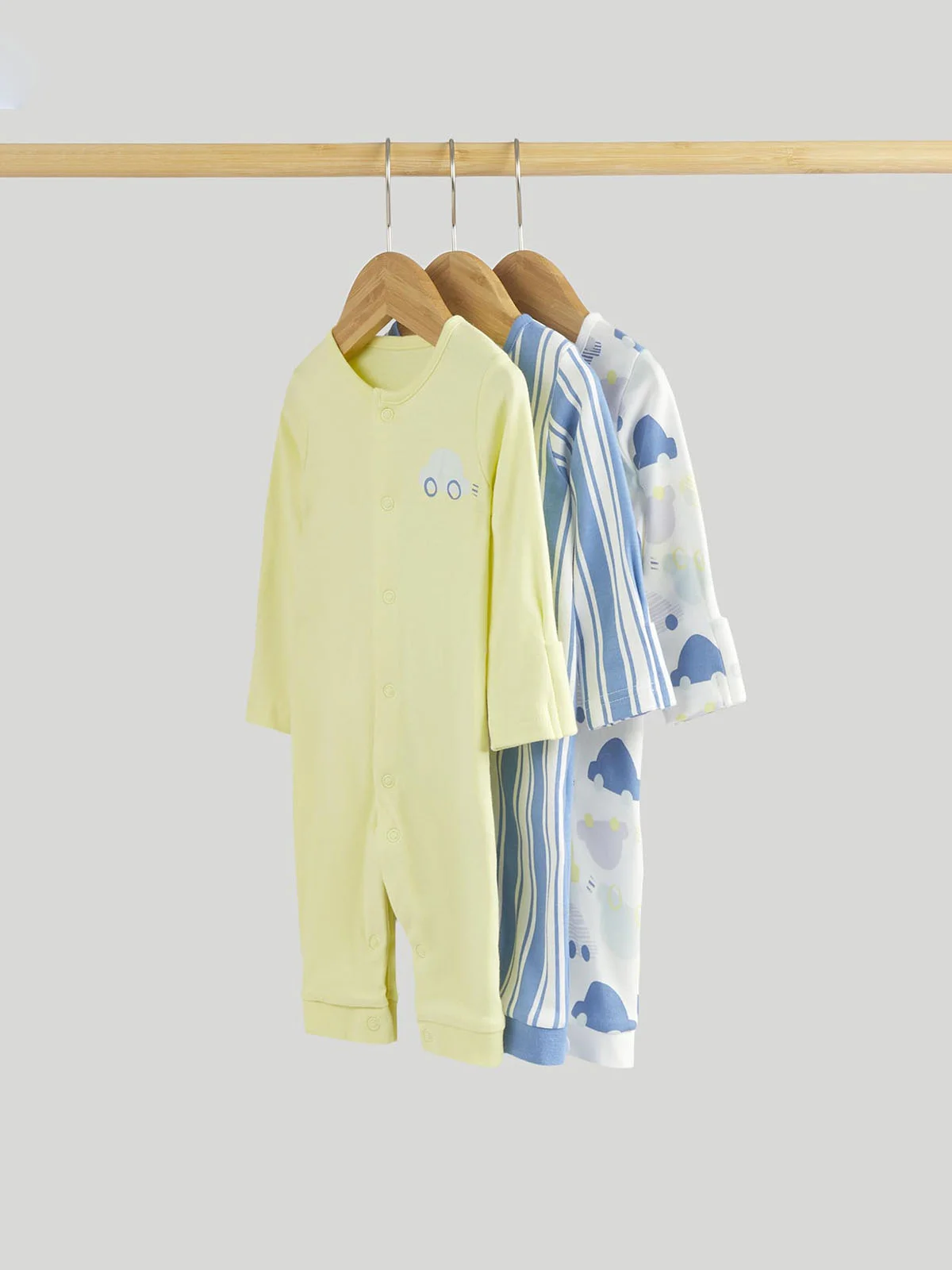 mothercare Bộ 3: áo liền quần bé trai