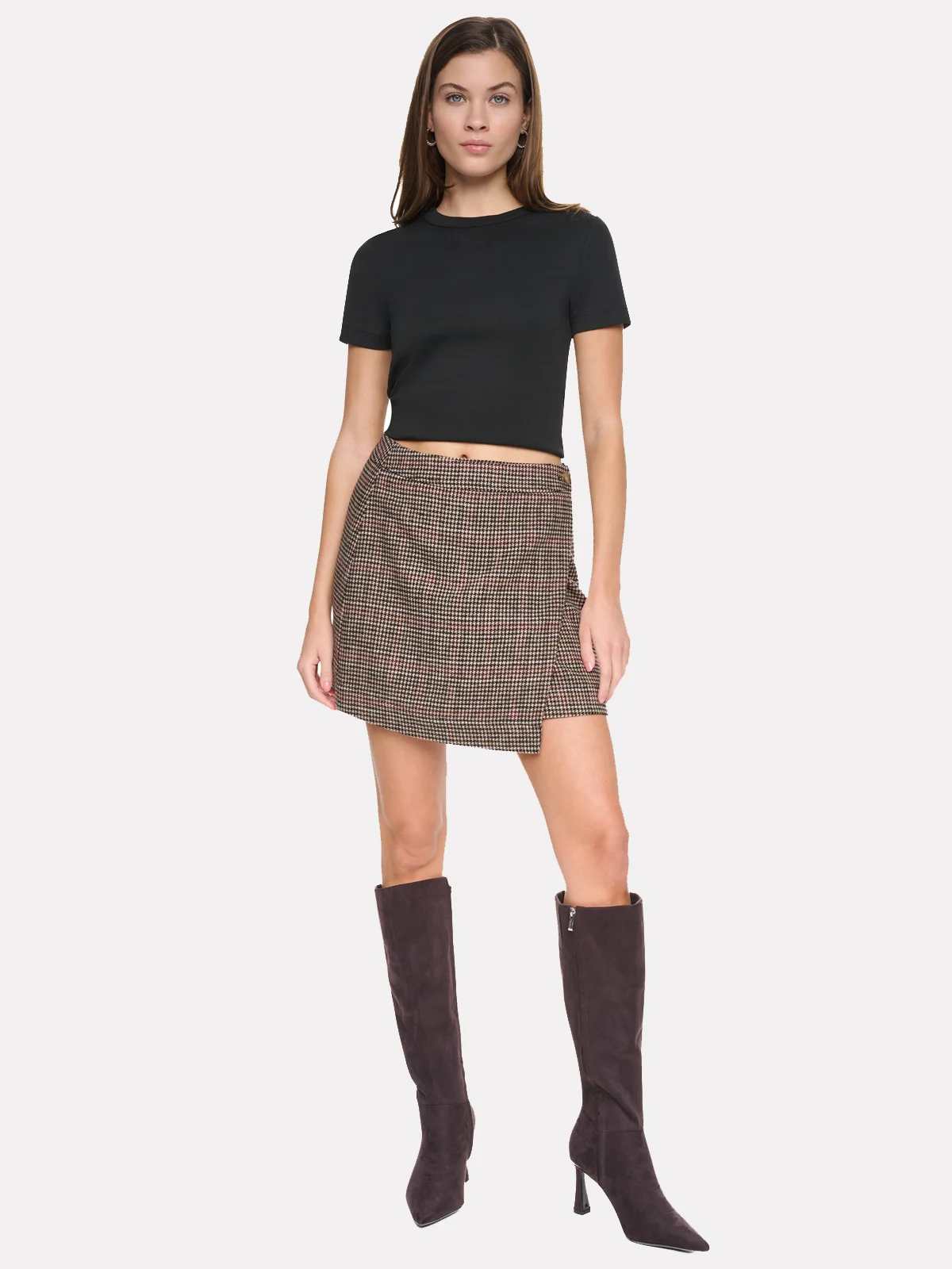 DKNY Váy Nữ High Waist Asymmetrical Wrap S