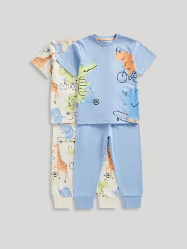 mothercare Set 2 bộ đồ ngủ: áo, quần bé trai