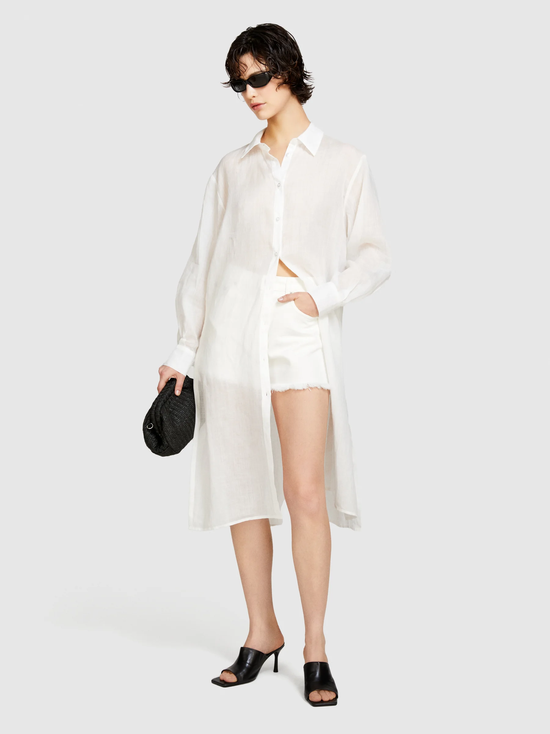 SISLEY Áo Sơ Mi Dài Tay Nữ Women Shirt