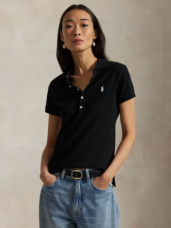 POLO RALPH LAUREN Áo Polo Nữ Tay Ngắn Slim Fit Stretch Polo Shirt