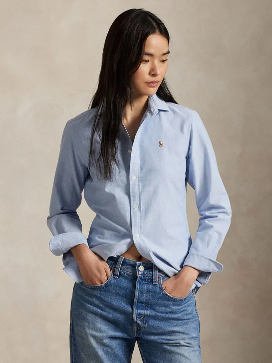 POLO RALPH LAUREN Áo Sơ Mi Nữ Tay Dài Slim Fit Oxford Shirt