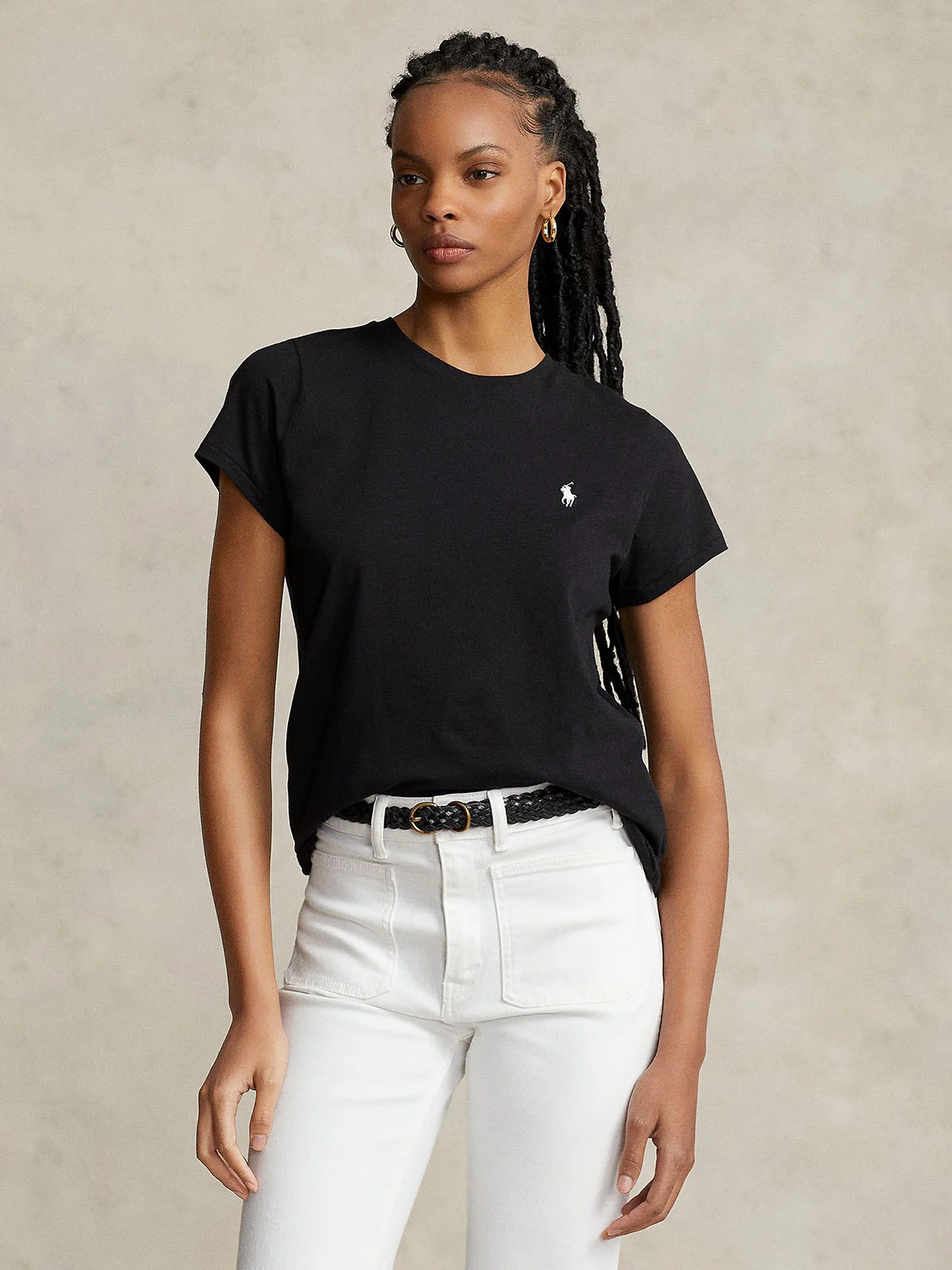 POLO RALPH LAUREN Áo Thun Nữ Tay Ngắn Cotton Jersey Crewneck Tee