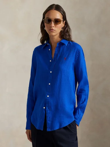 POLO RALPH LAUREN Áo Sơ Mi Nữ Tay Dài Classic Fit Linen Shirt