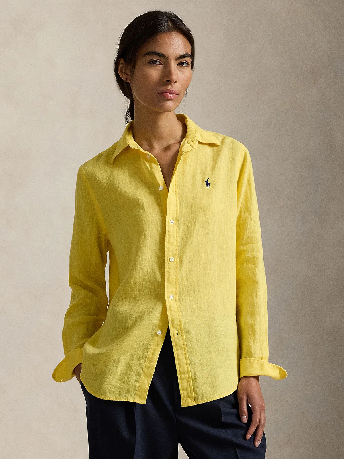 POLO RALPH LAUREN Áo Sơ Mi Nữ Tay Dài Classic Fit Linen Shirt