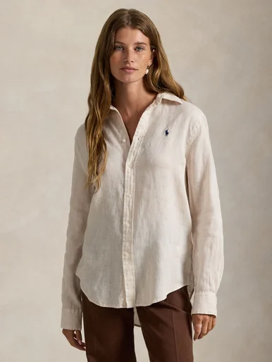 POLO RALPH LAUREN Áo Sơ Mi Nữ Tay Dài Classic Fit Linen Shirt