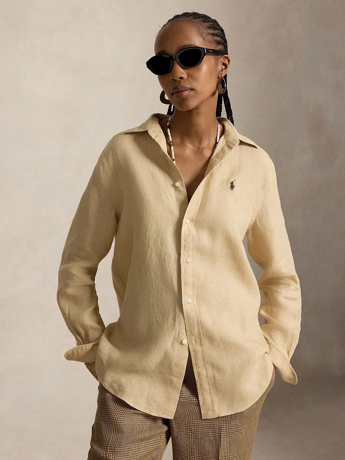 POLO RALPH LAUREN Áo Sơ Mi Nữ Tay Dài Classic Fit Linen Shirt